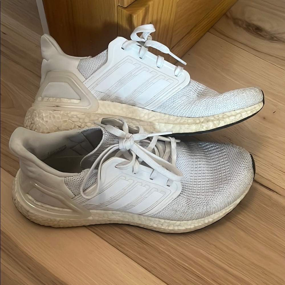 White Adidas Ultraboost Sneakers